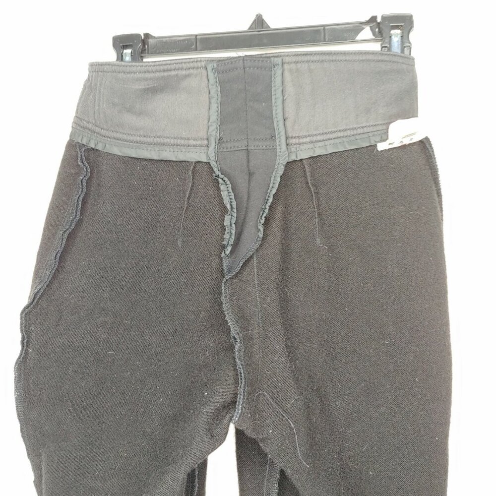 Vintage Schoeller Skifans Ski Snow Pants Woman 6 Stirrup Black Wool Blend Winter - Picture 8 of 12